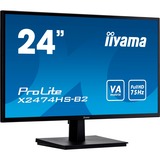 iiyama X2474HS-B2 24" Monitor Zwart, HDMI, DisplayPort, VGA