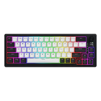 Hator Skyfall MAG Ultima 8K Wireless RGB mechanisch gaming toetsenbord Zwart, US lay-out (QWERTY), HATOR Aurum Ice, 65%, RGB, Double-shot PBT, Hot-swap, 2.4GHz | Bluetooth | USB-C