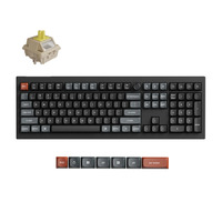 Keychron V6 Ultra 8K Wireless Custom Mechanical Keyboard Zwart, US lay-out (QWERTY), Keychron Silk POM Banana, 100%, RGB, Hot swap, 2.4 GHz | Bluetooth 5.3 | USB-C