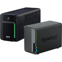 Synology NAS X UPS bundel Basic (DS225+ & BX950MI-GR) Zwart
