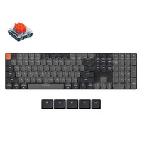 Keychron K5X-A1, toetsenbord Zwart, US lay-out, Keychron Mechanical Red, White, Shine-through ABS Keycaps, Bluetooth / USB-C