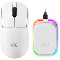 MCHOSE A7 V2 Ultra+ gaming muis Wit, 42.000 DPI, 8K, 2.4 GHz / Bluetooth / USB-C