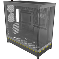 Montech HS02 midi tower behuizing Zwart | 2x USB-A | 1x USB-C | RGB | Tempered Glass
