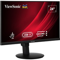 ViewSonic VG2409U-2 Ergonomische Docking Monitor 24" Zwart (mat), 1x HDMI, 1x DisplayPort, 1x DisplayPort-out, USB-C, USB-A, USB-B,100 Hz