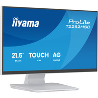 iiyama ProLite T2252MSC-W2AG 21.5" touchscreen monitor Wit (mat), 100 Hz, HDMI, DisplayPort, USB 3.2 Gen 1, Audio, Touchscreen 