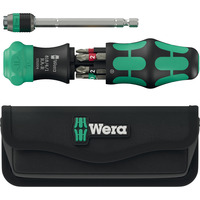 Wera Kraftform Kompakt 20 RA-R met etui, 6‑delig bitset Zwart/groen