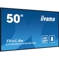 iiyama ProLite LH5060UHS-B1AG 49.5" 4K Ultra HD Public Display Zwart, HDMI, LAN, WiFi, USB, Audio, Android