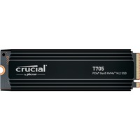 Crucial T705 2 TB SSD Zwart, PCIe 5.0 x4, NVMe 2.0, M.2 2280, Incl. heatsink