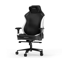DXRacer CRAFT L Black & White EPU Leather gamestoel Zwart/wit
