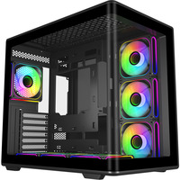 Cooler Master Elite 600 midi tower behuizing Zwart | 2x USB-A | 1x USB-C | Tempered Glass