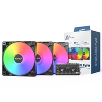 Montech GF120 ARGB PWM 3 in 1 Pack case fans Zwart, 3 stuks, 120 x 120 x 25 mm