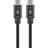 goobay Sync & Charge Super Speed USB-C kabel Zwart, 1,5 meter