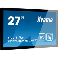 iiyama ProLite TF2738MSC-B2 27" monitor Zwart, Touch, DVI, HDMI, DisplayPort, Audio