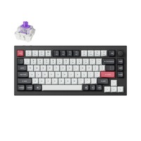 Keychron Q1 HE-M1 RGB mechanisch toetsenbord Zwart, US lay-out (QWERTY), Gateron Double-Rail Magnetic Nebula, 75%, Hot-swappable, RGB leds, OSA Double-shot PBT keycaps, USB-C | 2.4 GHz | Bluetooth, Knob