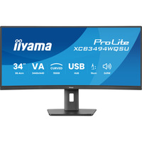 iiyama ProLite XCB3494WQSU-B1 34" Curved UltraWide monitor Zwart, HDMI, DisplayPort, USB, AMD Free-Sync