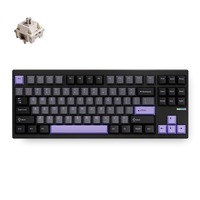 MCHOSE GX87 Ultra: Black Anodic Oxidation Vintage White Aluminum Custom Mechanical, toetsenbord Zwart/paars, KTT Vintage White, 80% TKL, RGB, Hot swap, Double-Shot PBT, draadloos / Bluetooth / USB-C