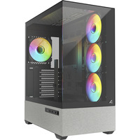 Sharkoon AK7 ARGB midi tower behuizing Zwart | 2x USB-A | 1x USB-C | RGB | Tempered Glass