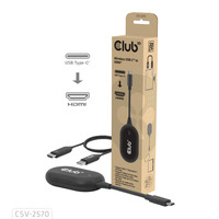 Club 3D Wireless USB-C to HDMI Transmitter and Receiver adapter Zwart