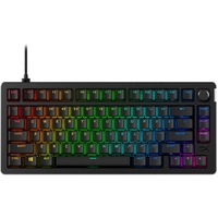 HyperX HyperX Alloy Rise 75 RGB mechanisch gaming toetsenbord Zwart, US lay-out (QWERTY), HyperX Red, 75%, RGB leds, PBT Keycaps, hot swap