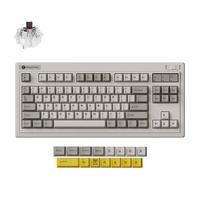 Keychron R3-M3 QMK Wireless Mechanical Keyboard Grijs, US lay-out (QWERTY), Keychron Super Brown, 80% (TKL)	, RGB, Cherry PBT, Hot swap, 2.4 GHz / Bluetooth 5.3 / USB-C