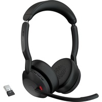 Jabra JBR Evolve2 55 UC Stereo Link380a on-ear headset Zwart