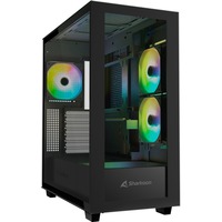 Sharkoon Rebel C60 RGB midi tower behuizing Zwart | 2x USB-A | 1x USB-C | RGB | Tempered Glass