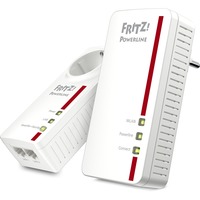 AVM FRITZ!Powerline 1260E WLAN Set International powerline + wlan Wit, Mesh Wi-Fi