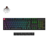 Keychron K10X-B3 RGB mechanisch toetsenbord Zwart, US lay-out (QWERTY), Keychron Super Brown, 100%, RGB, Cherry Double-shot PBT Keycaps, Bluetooth / USB-C