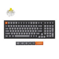 Keychron K4 Max-H4, toetsenbord Zwart, US lay-out, Keychron Super Banana, 96%, RGB, Double-shot PBT Keycaps, Hot Swap, Bluetooth / USB-C / 2.4 GHz