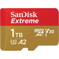 SanDisk Extreme microSDXC 1 TB  geheugenkaart UHS-I U3, Class 10, V30, A2, incl. Adapter