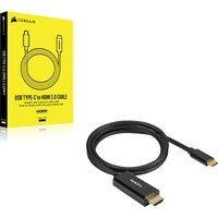 Corsair USB-C > HDMI kabel Zwart, 1 meter