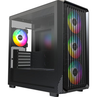 Montech X5M midi tower behuizing Zwart | 2x USB-A | 1x USB-C | RGB | Tempered Glass