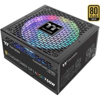 Thermaltake Toughpower GF1 ARGB 750W voeding  Zwart, 4x PCIe, Full kabel-management