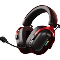 MCHOSE S9 Pro Wireless over-ear gaming headset Zwart/rood, PC / laptop / Playstation / Switch / Smartphone, 2.4G / Bluetooth / Wired / Type-C