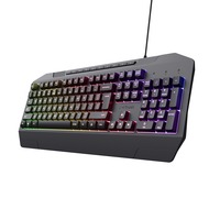 Trust GXT 836 Evocx RGB gaming toetsenbord Zwart, US lay-out (QWERTY), Membraan, 100%, RGB