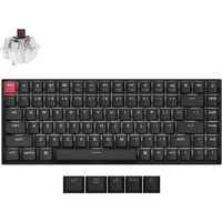 Keychron K2 QMK-A3, toetsenbord Zwart, US lay-out, Keychron Super Brown, White leds, 75%, Cherry double-shot PBT, Bluetooth 5.2 | USB-C