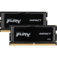 Kingston FURY Impact 32 GB DDR5-4800 (2x 16 GB) laptopgeheugen Zwart, KF548S38IBK2-32, SO-DIMM, XMP 3.0