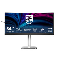 Philips 34B2U5900C/00 34" 4K UHD UltraWide monitor Zilver, HDMI, DisplayPort, Audio, LAN, USB-C, 120 Hz