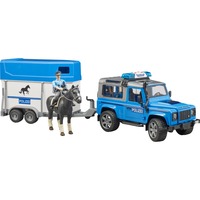 bruder Land Rover Defender politievoertuig met politie te paard Modelvoertuig 02588