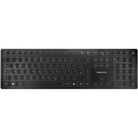 CHERRY KW 9100 SLIM, toetsenbord Zwart/zilver, EU lay-out (QWERTY), Scissor switches, ABS, USB-C, 2.4 GHz, Bluetooth