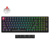 Keychron K4X-C1 RGB mechanisch toetsenbord Zwart, US lay-out (QWERTY), Keychron Super Red, 96%, RGB, Cherry Double-shot PBT Keycaps, Bluetooth | USB-C