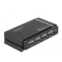 DeLOCK DisplayPort Switch 2x 2 Displayport in naar 1x 2 DisplayPort out Zwart