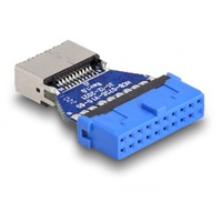 DeLOCK USB 3.2 Gen 1 Adapter Pin Header female to internal Key A female Blauw
