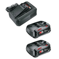 GARDENA Startkit P4A QC AL18V 44 + 2x 2,5 Ah | snellader en accu's set Zwart, 14914-20 | snellader AL18V-44 | 2x PBA 18V 2,5 Ah SoC accu