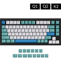 Keychron JM-71 OEM Dye-Sub PBT Keycap Set - Iceberg keycaps Wit/turquoise