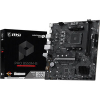 MSI PRO B550M-B socket AM4 moederbord Zwart, RAID, Gb-LAN, Sound, µATX