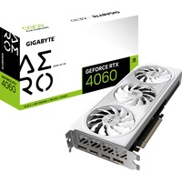 GIGABYTE GeForce RTX 4060 AERO OC 8G grafische kaart Wit, 2x HDMI, 2x DisplayPort, DLSS 3