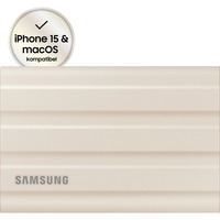 SAMSUNG Portable T7 Shield, 1 TB externe SSD beige, MU-PE1T0K/EU, USB-C 3.2 Gen 2 (10 Gbit/s)