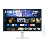 Samsung Smart Monitor M5 S27FM501EU 27" Wit, 2x HDMI, 2x USB-A, Wi-Fi 5