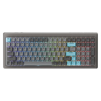 Ducky Cushion 98 RGB mechanisch gaming toetsenbord Zwart, US lay-out (QWERTY), Ducky Hush Green, 96%, RGB, PBT Cherry, USB-C / 2,4 GHz / Bluetooth